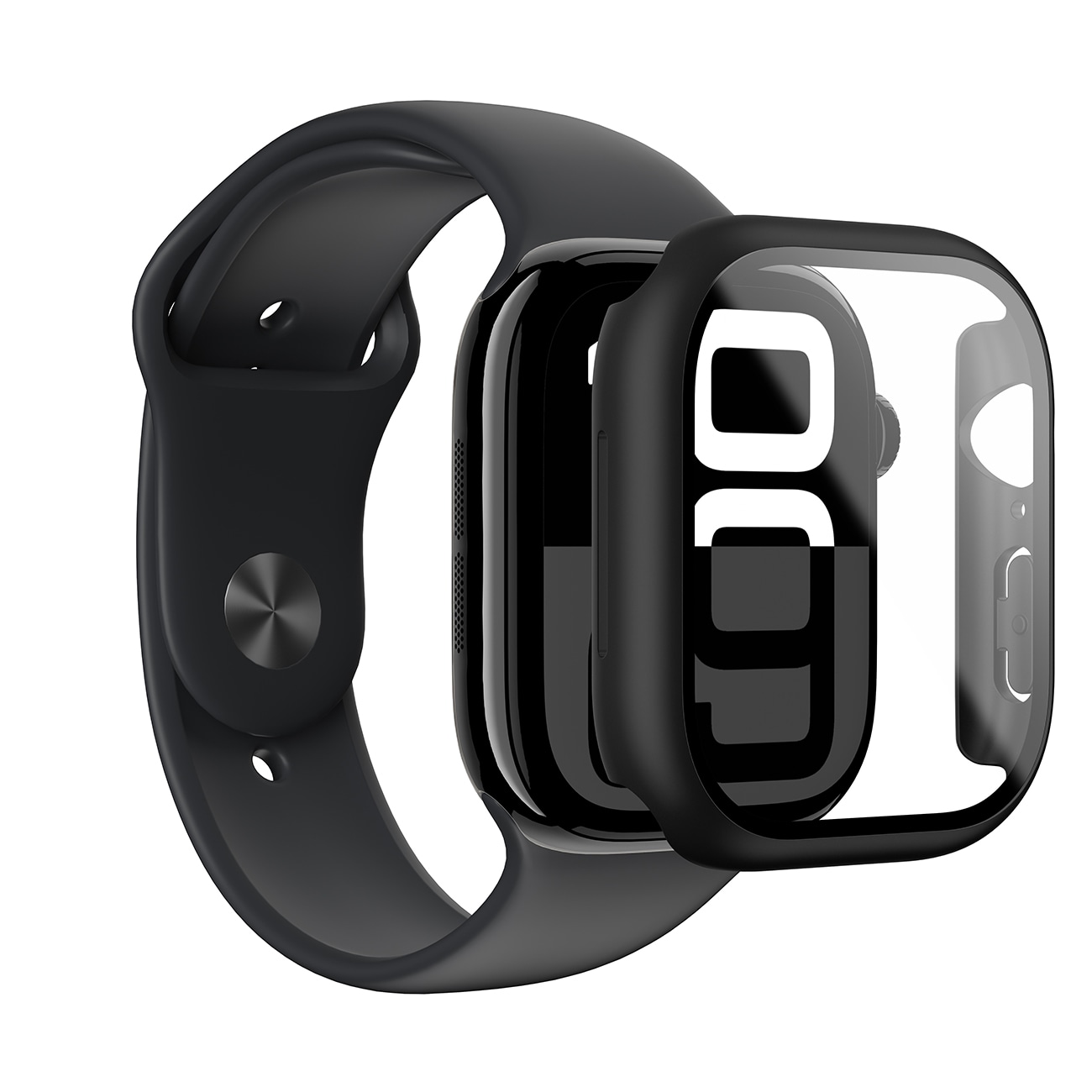 AmazingThing Radix glasfodral för Apple Watch 42mm - Svart
