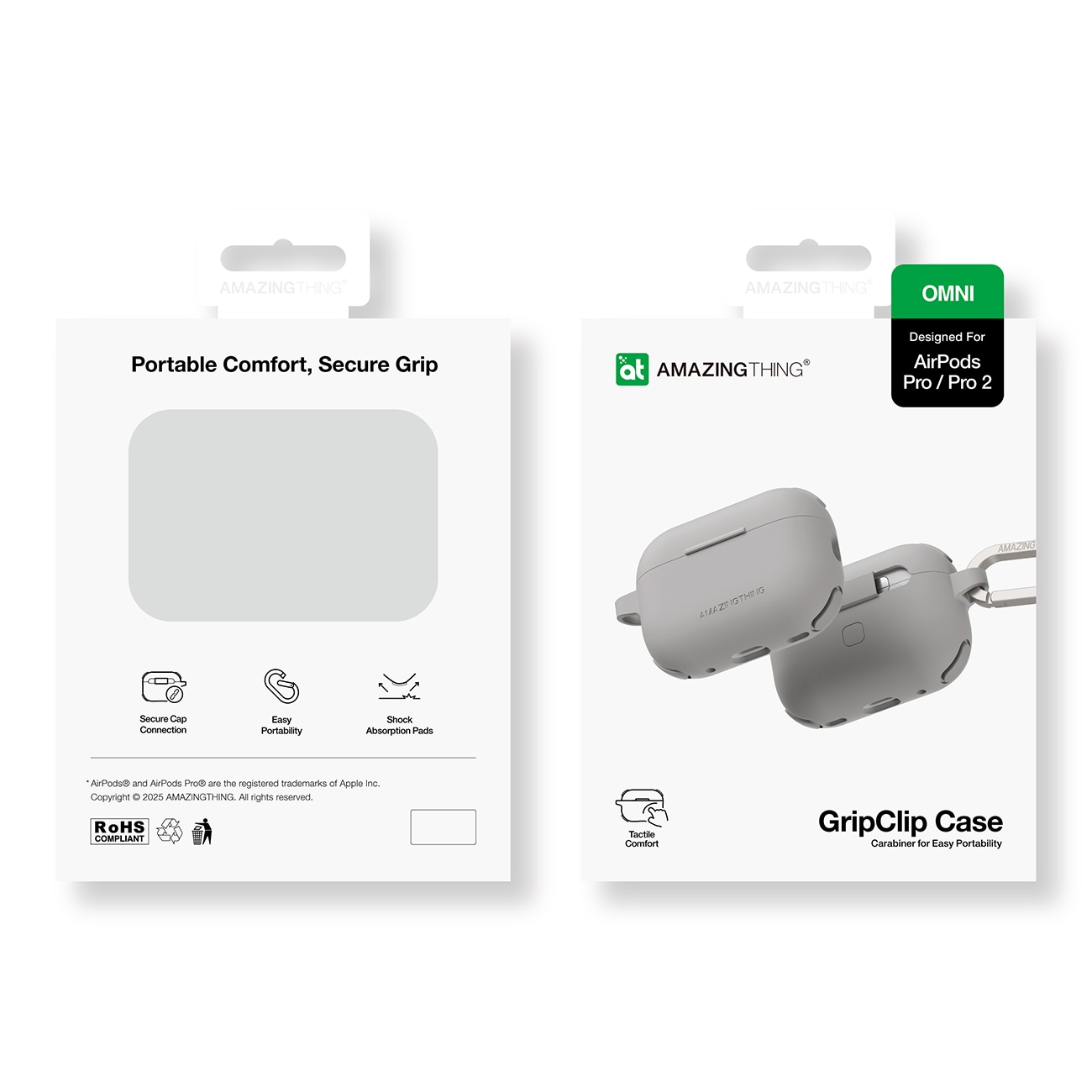 AmazingThing Omni Case för AirPods Pro 2 Silikonfodral - Grå