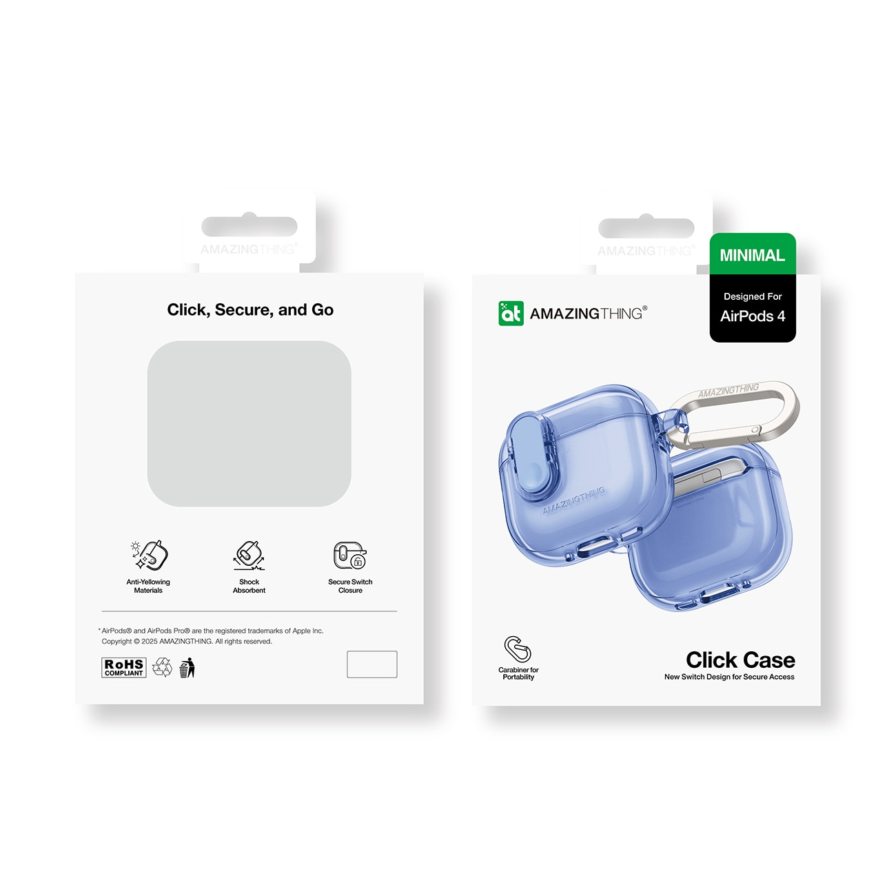 AmazingThing Minimalt fodral för AirPods 4 - ultramarin