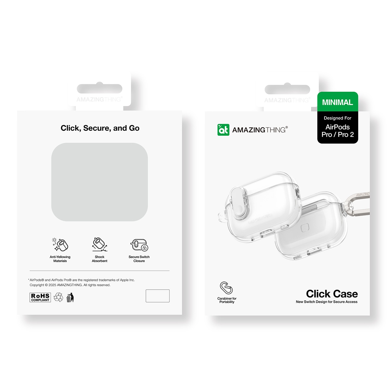 AmazingThing Minimal Case för AirPods Pro 2 Silikonfodral - Transparent