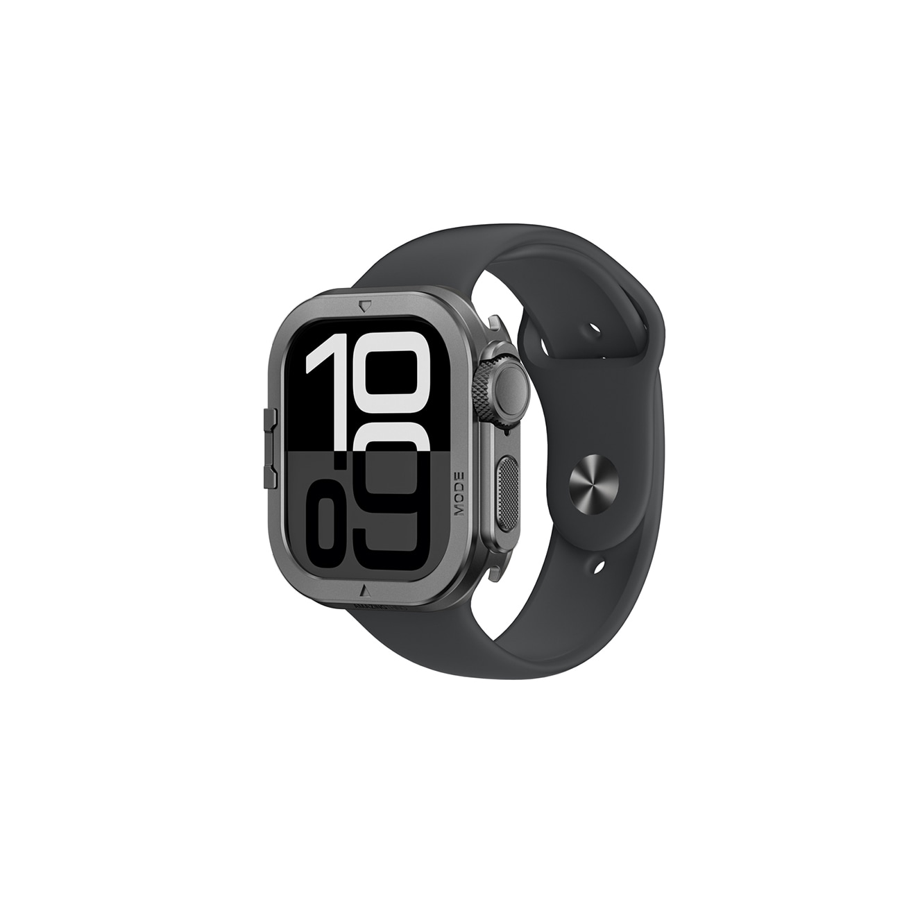 AmazingThing Titan Pro metallfodral för Apple Watch 11 46mm aluminium - svart