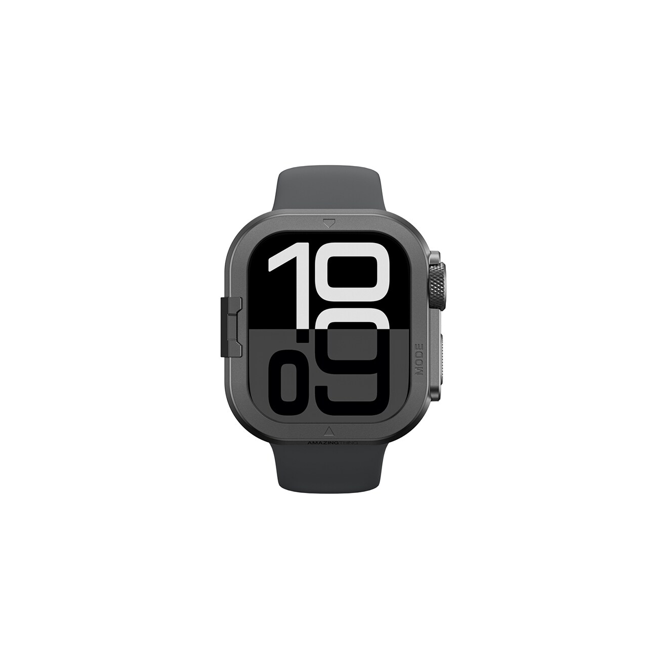 AmazingThing Titan Pro metallfodral för Apple Watch 11 46mm aluminium - svart