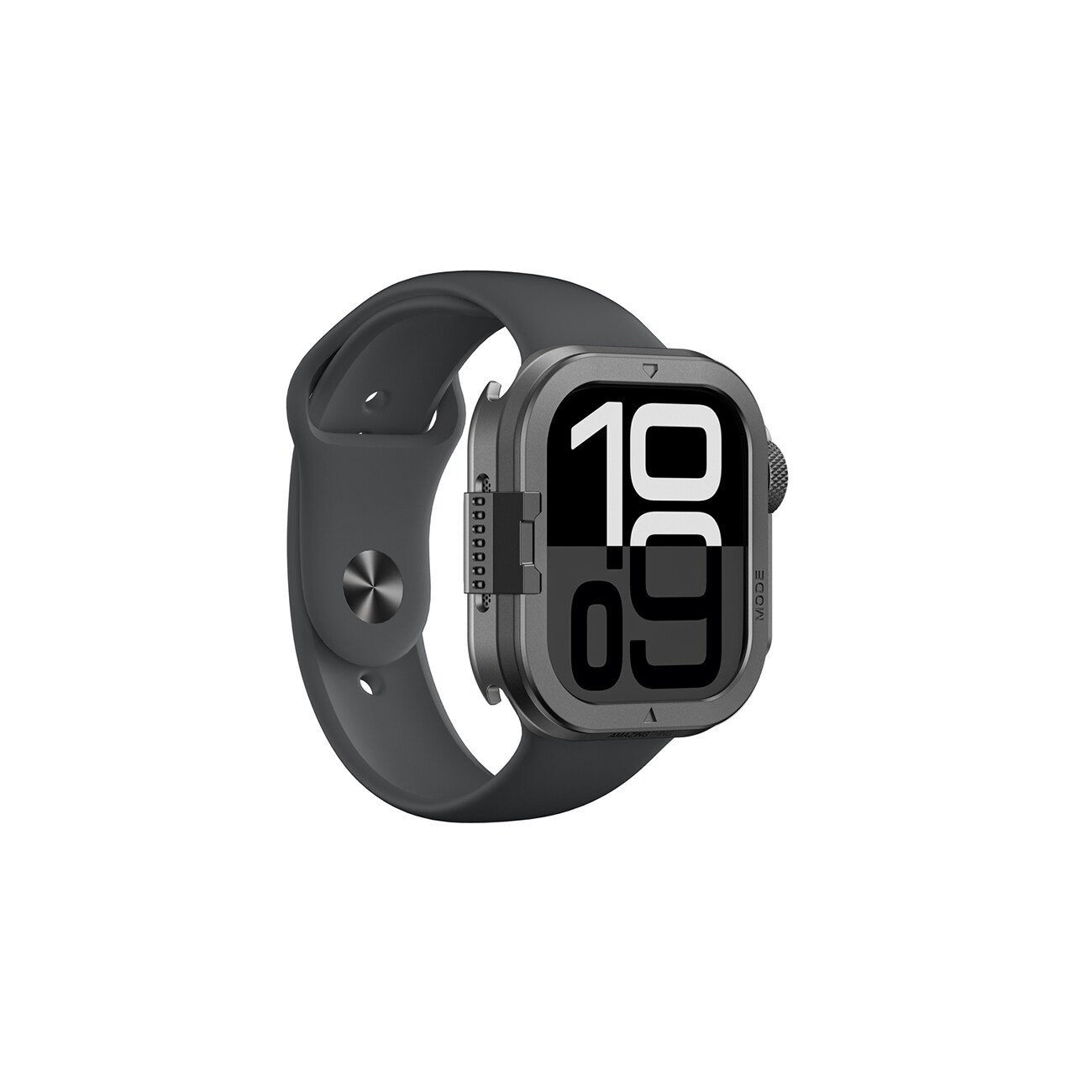 AmazingThing Titan Pro metallfodral för Apple Watch 11 46mm aluminium - svart