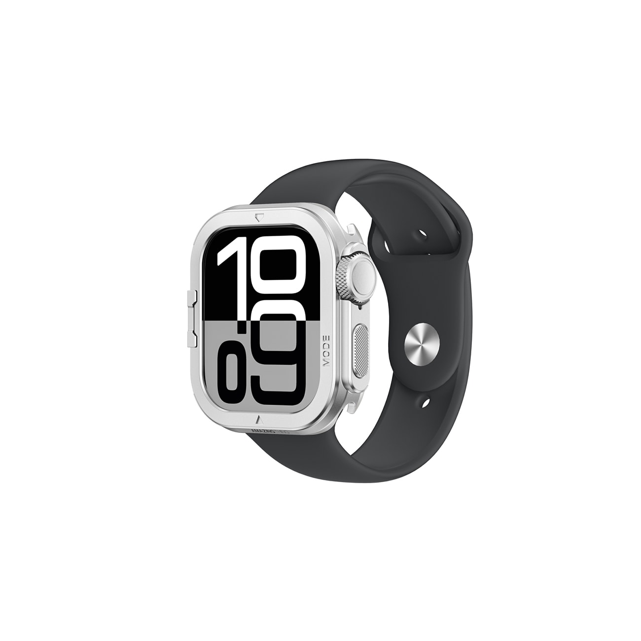 AmazingThing Titan Pro metallfodral för Apple Watch 11 46mm aluminium - silver