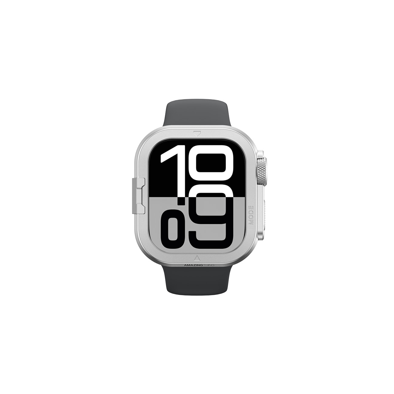 AmazingThing Titan Pro metallfodral för Apple Watch 11 46mm aluminium - silver