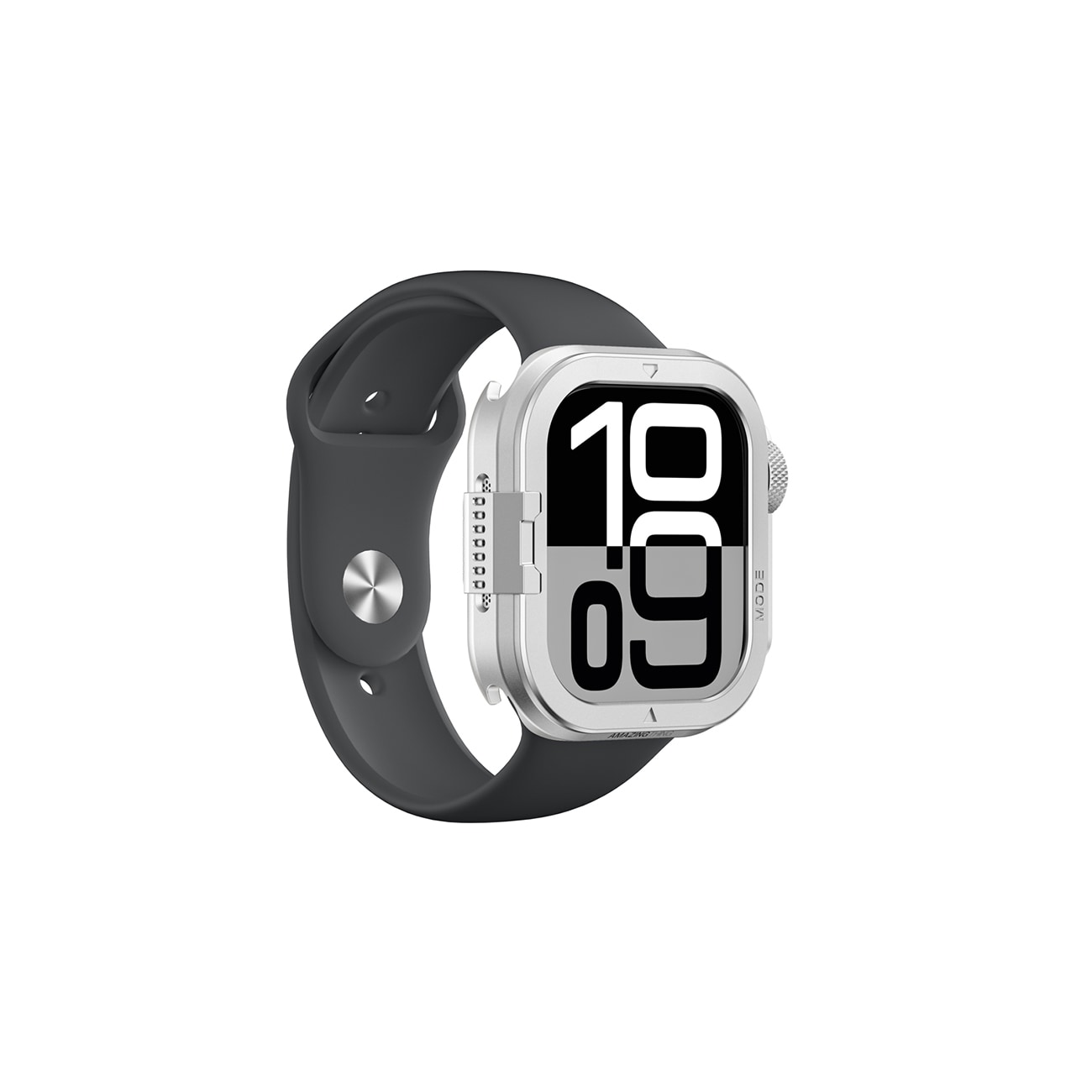 AmazingThing Titan Pro metallfodral för Apple Watch 11 46mm aluminium - silver