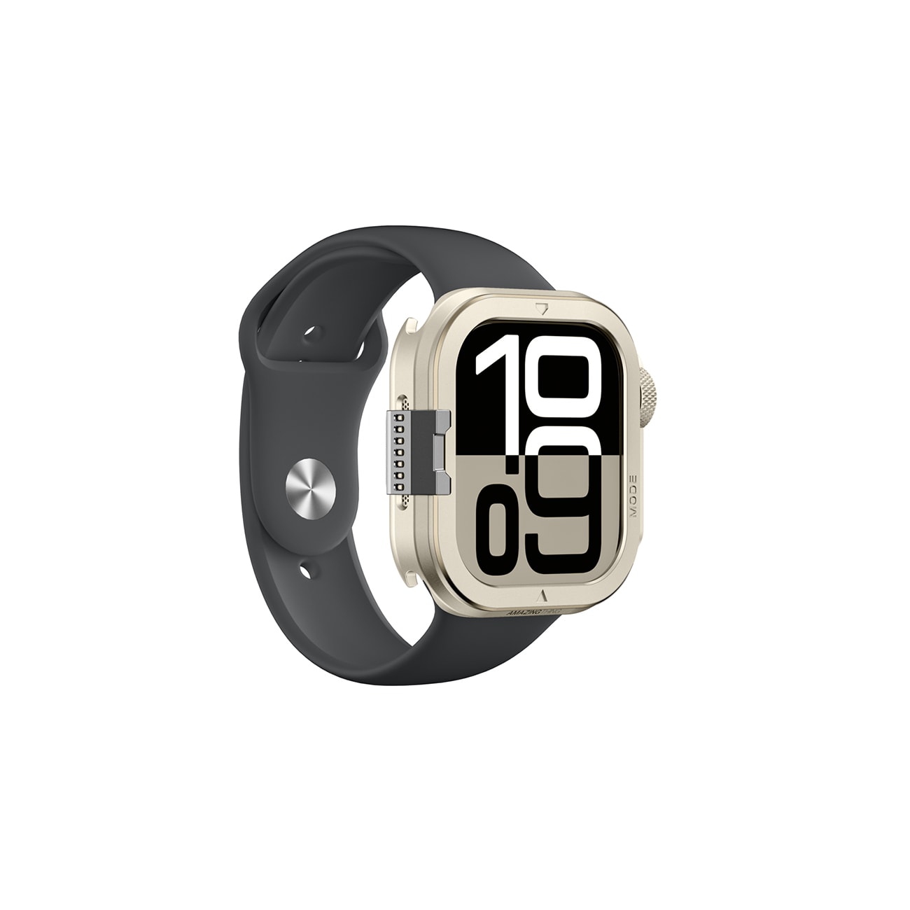 AmazingThing Titan Pro metallfodral för Apple Watch 11 46mm aluminium - titan