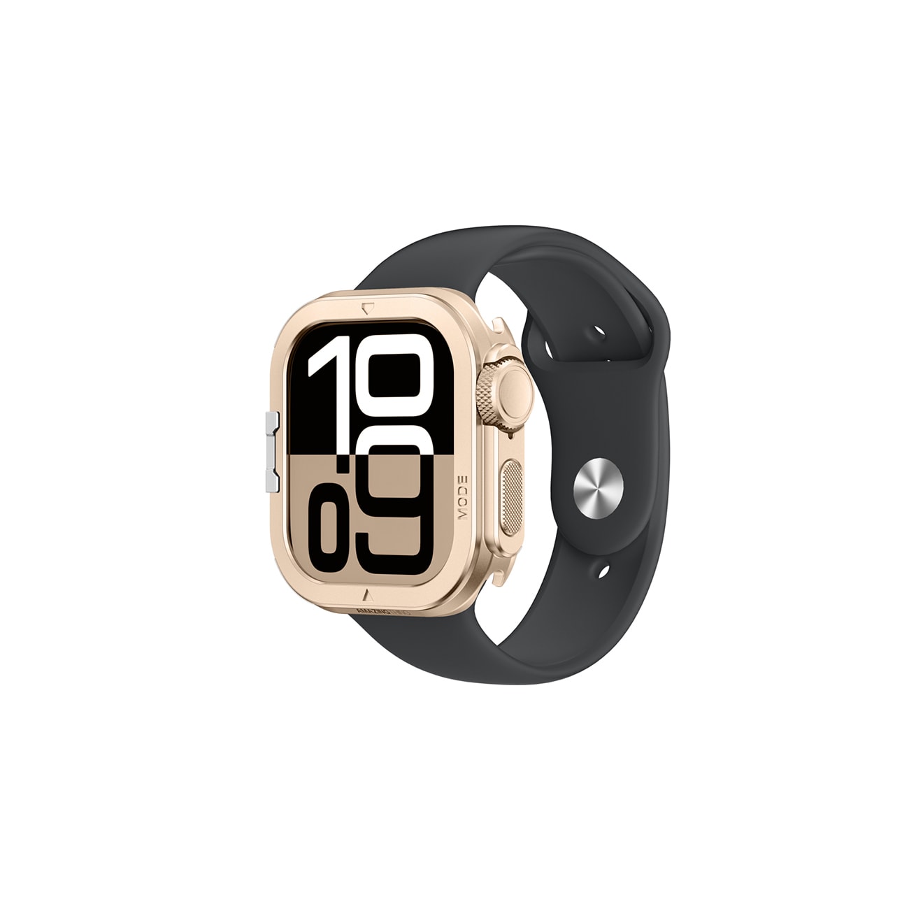 AmazingThing Titan Pro metallfodral för Apple Watch 11 46mm aluminium - guld
