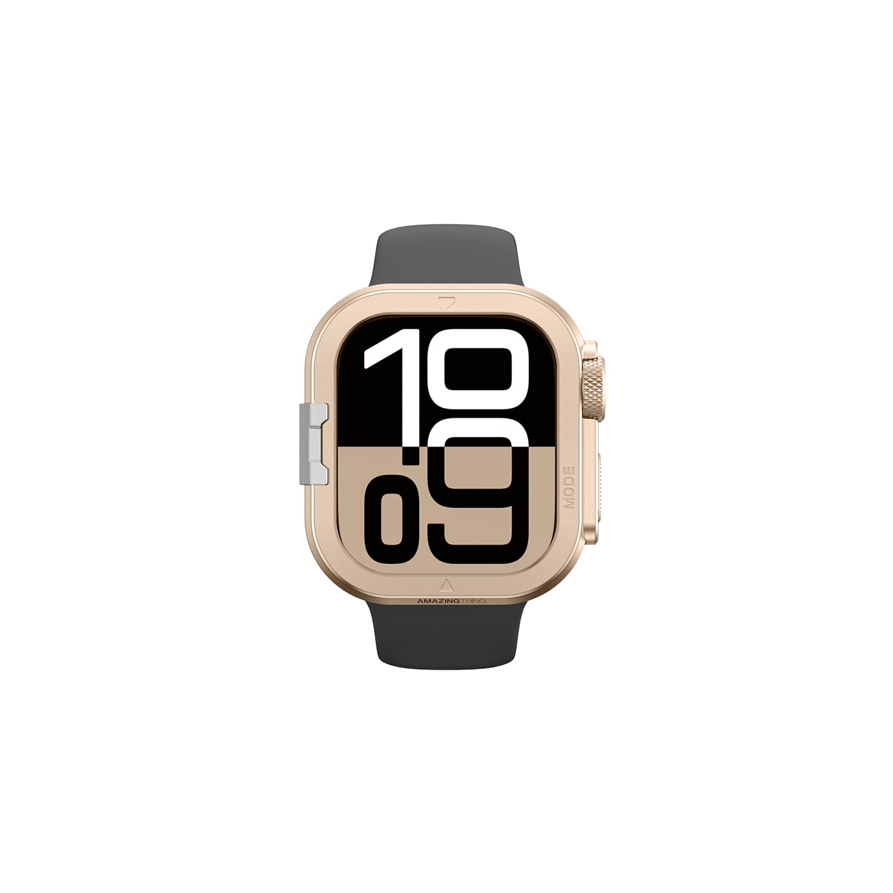 AmazingThing Titan Pro metallfodral för Apple Watch 11 46mm aluminium - guld