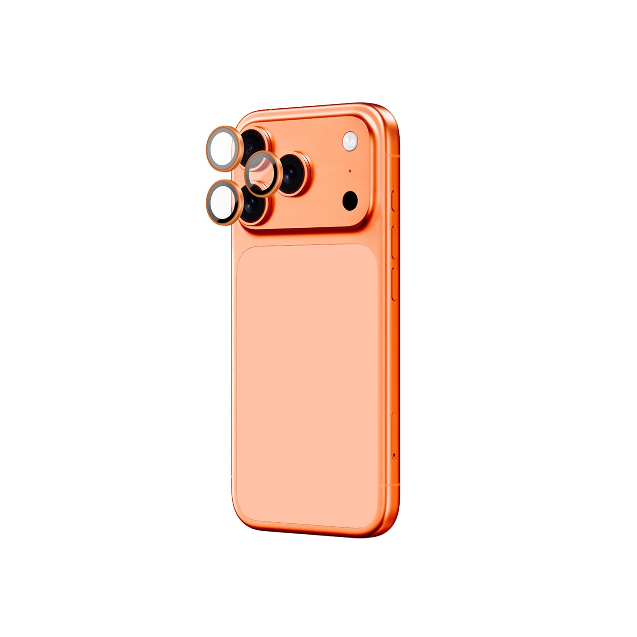 AmazingThing Linsglas för iPhone 17 Pro / Pro Max - med orange ram