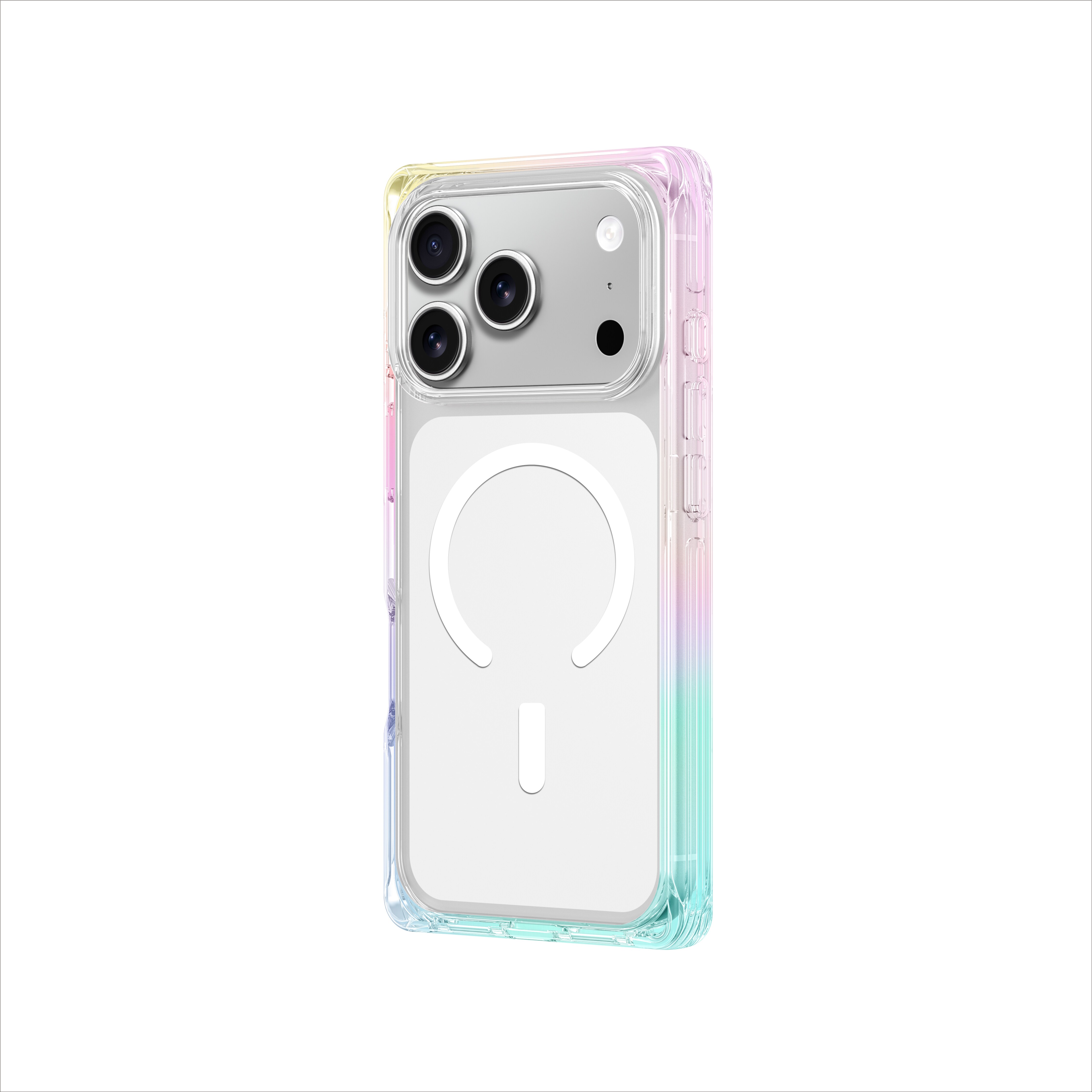 AmazingThing Omni-fodral för iPhone 17 Pro kompatibelt med MagSafe - transparent-regnbåge