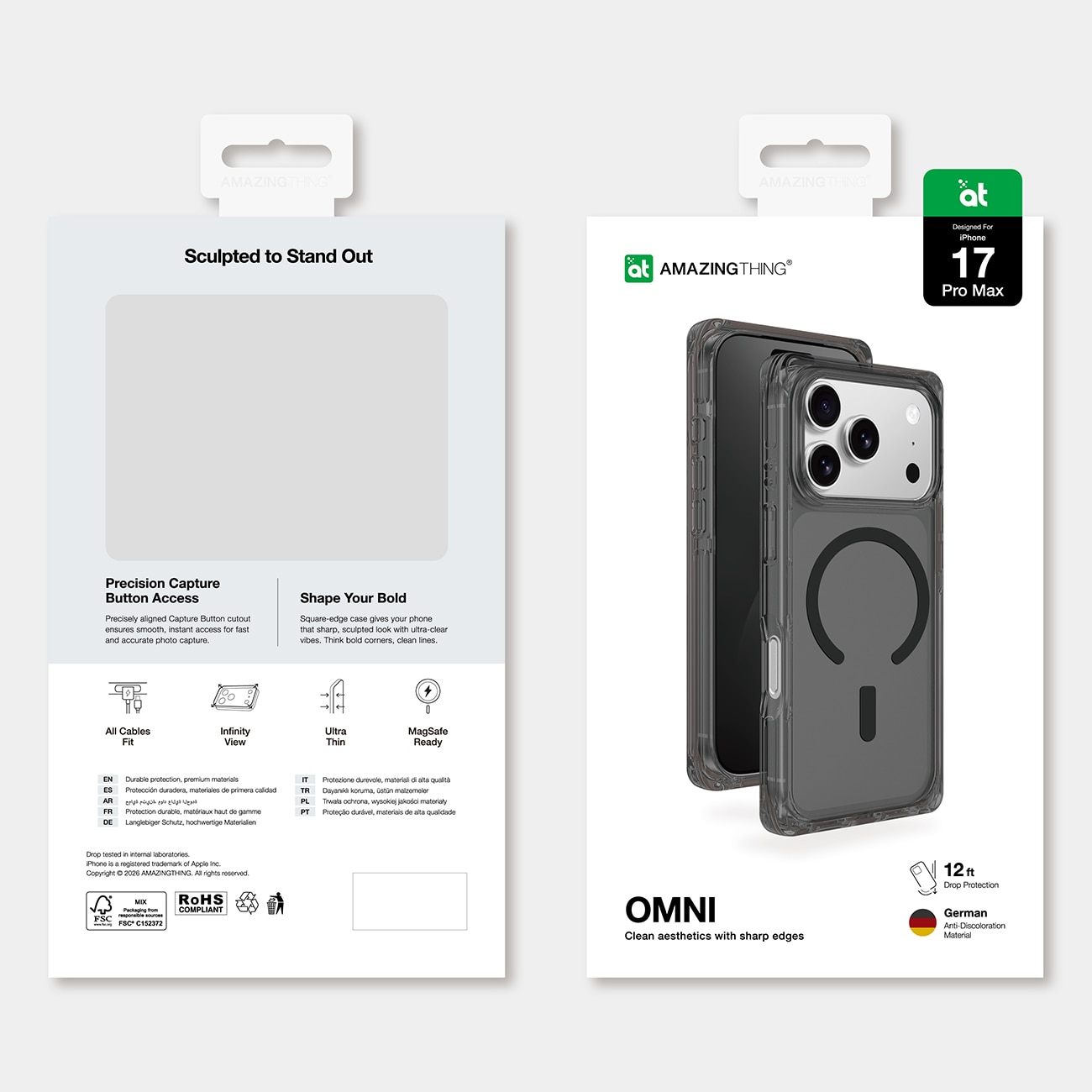AmazingThing Omni Fodral för iPhone 17 Pro Max Kompatibel med MagSafe - Svart