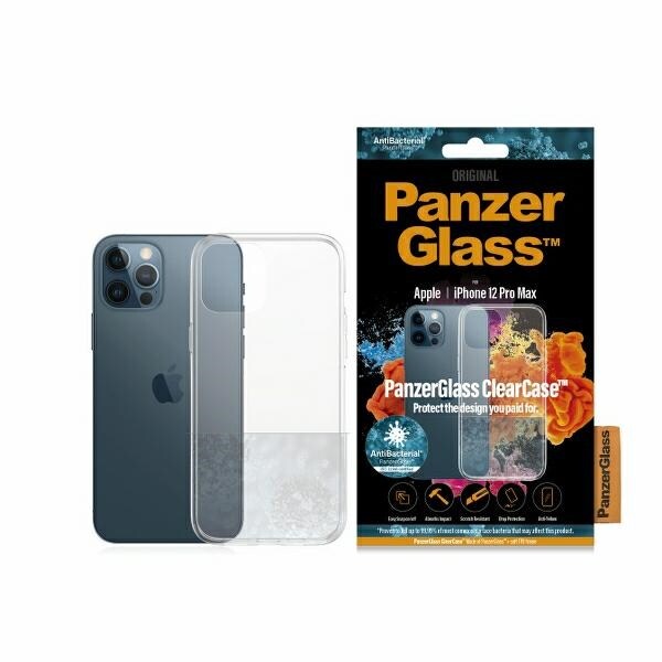 PanzerGlass ClearCase antibakteriellt fodral för iPhone 12 Pro Max - transparent