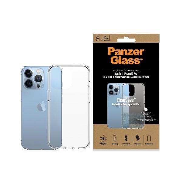 PanzerGlass ClearCase antibakteriellt Military Grade fodral för iPhone 13 Pro - transparent