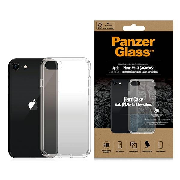 PanzerGlass HardCase Military Grade antibakteriellt fodral iPhone SE 2022/SE 2020/7/8 - transparent