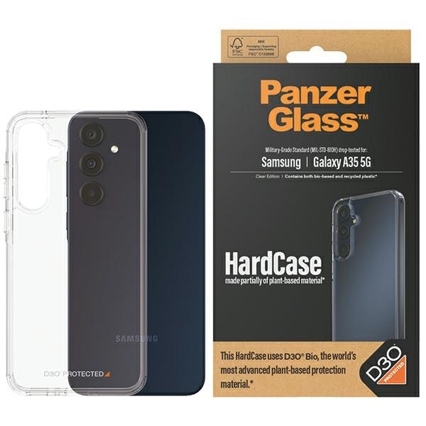 PanzerGlass HardCase med D3O® Bio och Military Grade för Samsung Galaxy A35 5G - transparent