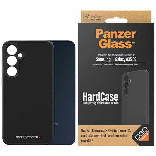 PanzerGlass Hårt fodral D3O® Bio, militärklassad för Samsung Galaxy A35 5G - Transparent/svart