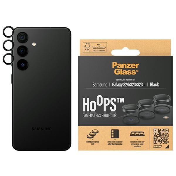 PanzerGlass Hoops Kameraskydd för Samsung Galaxy S24 / S23 / S23+ - med svart ram