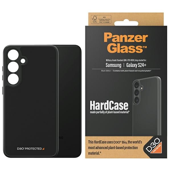 PanzerGlass HardCase med D3O® Bio och Military Grade för Samsung Galaxy S24+ - transparent/svart