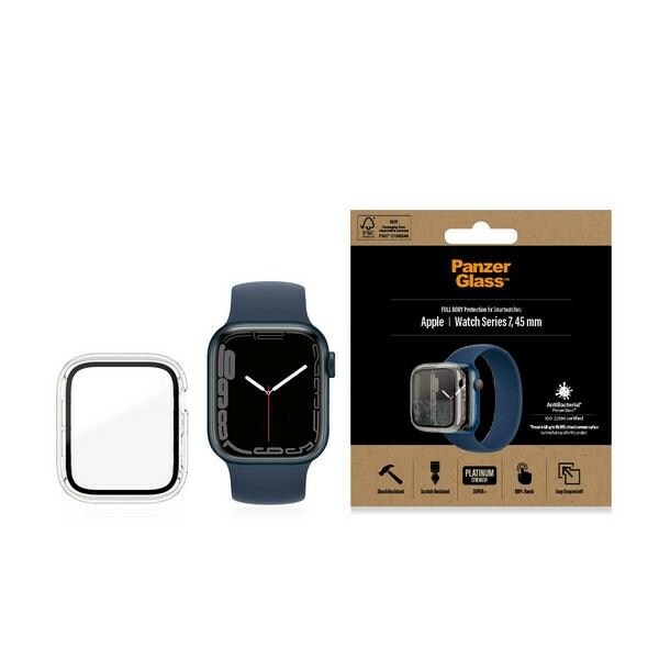PanzerGlass Full Body-fodral till Apple Watch 7 / 8 45 mm - transparent