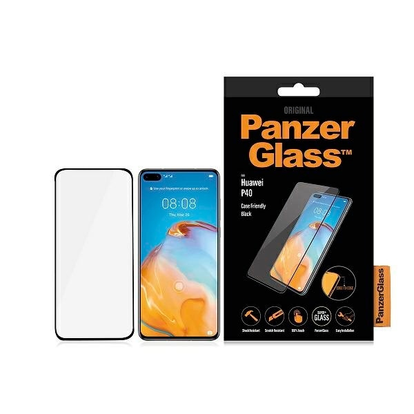 PanzerGlass E2E Super+ härdat glas för Huawei P40 - med svart ram