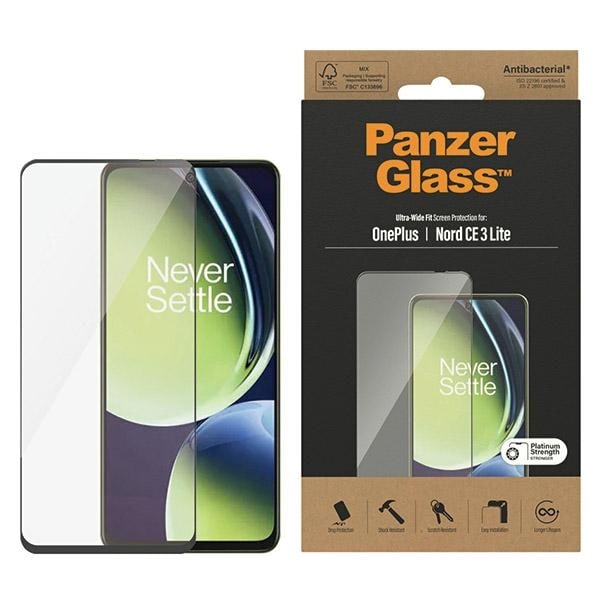 PanzerGlass Ultra-Wide Fit härdat glas på OnePlus Nord CE 3 Lite