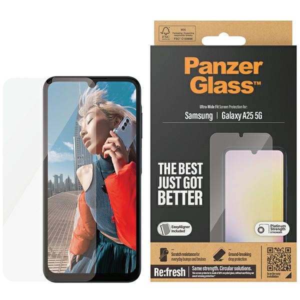 PanzerGlass Ultra-Wide Fit härdat glas för Samsung Galaxy A25 5G