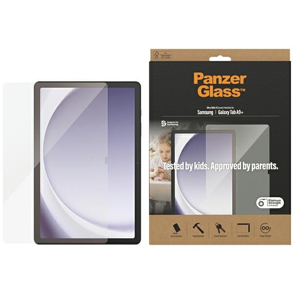 PanzerGlass Ultra-Wide Fit härdat glas för Samsung Galaxy Tab A9+