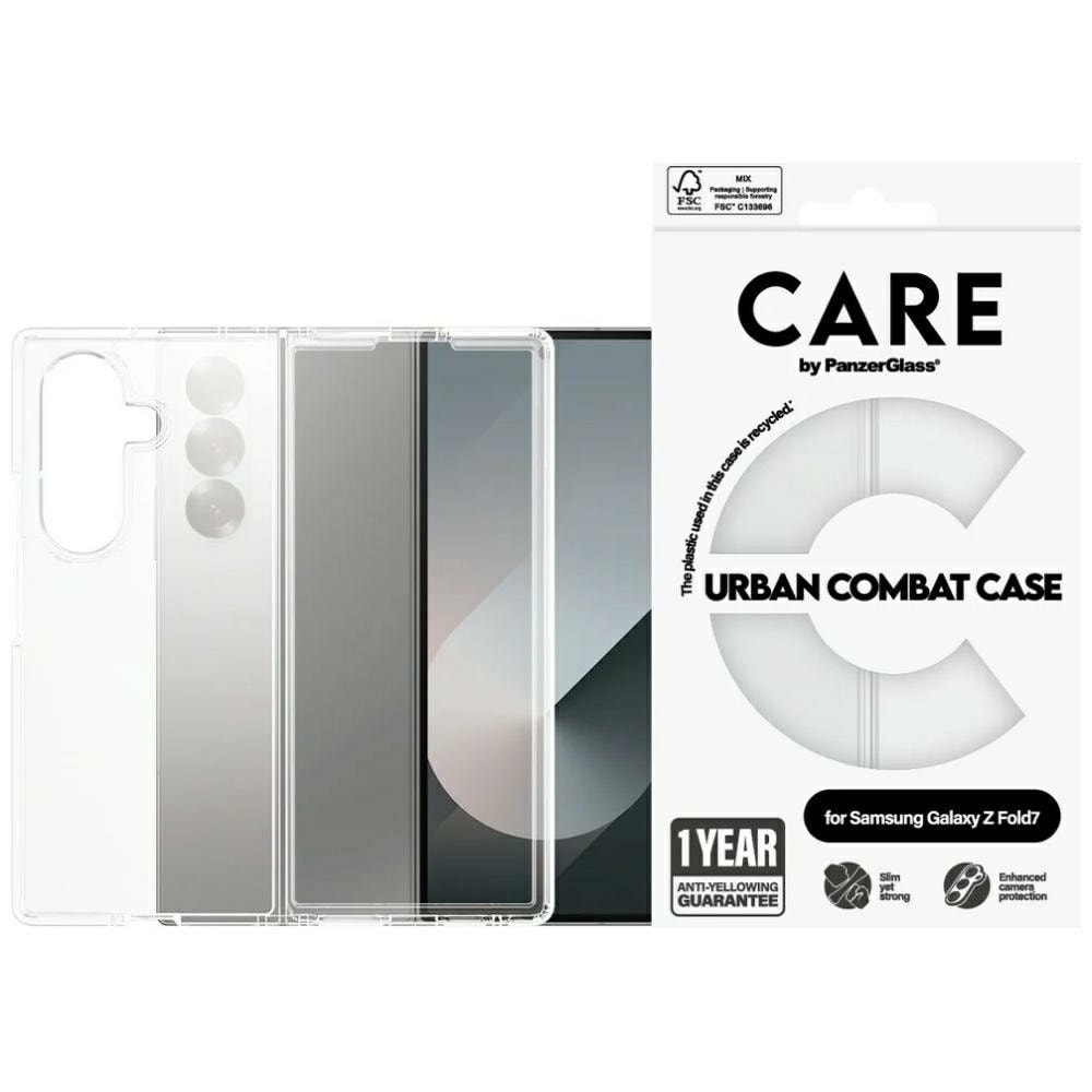 CARE by PanzerGlass Flagship Urban Combat Fodral för Samsung Galaxy Z Fold 7 - Transparent