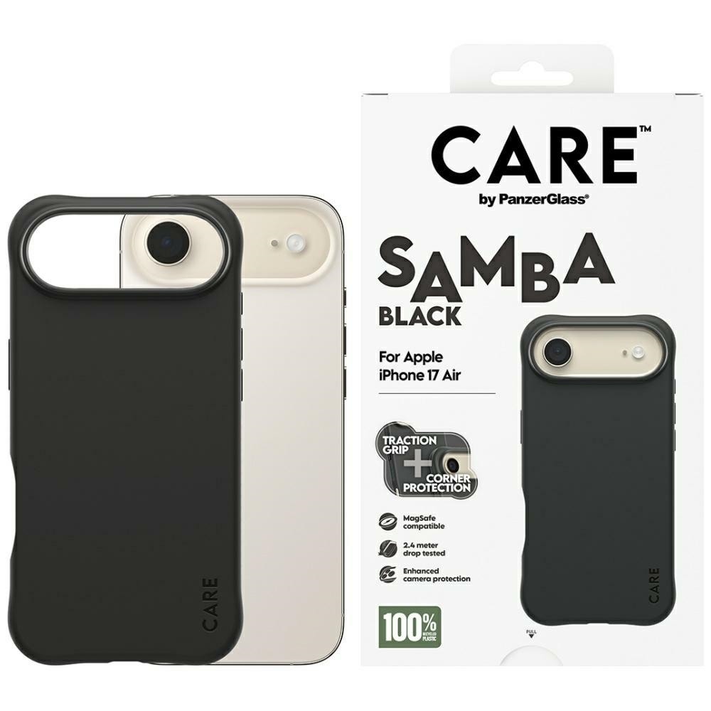 CARE by PanzerGlass Moderiktigt Samba MagSafe-fodral för iPhone Air - Svart