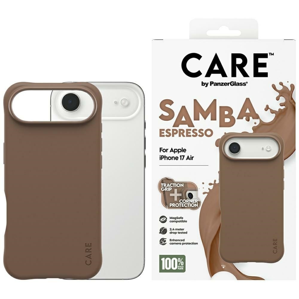 CARE by PanzerGlass Moderiktigt Samba MagSafe-fodral för iPhone Air - Brun