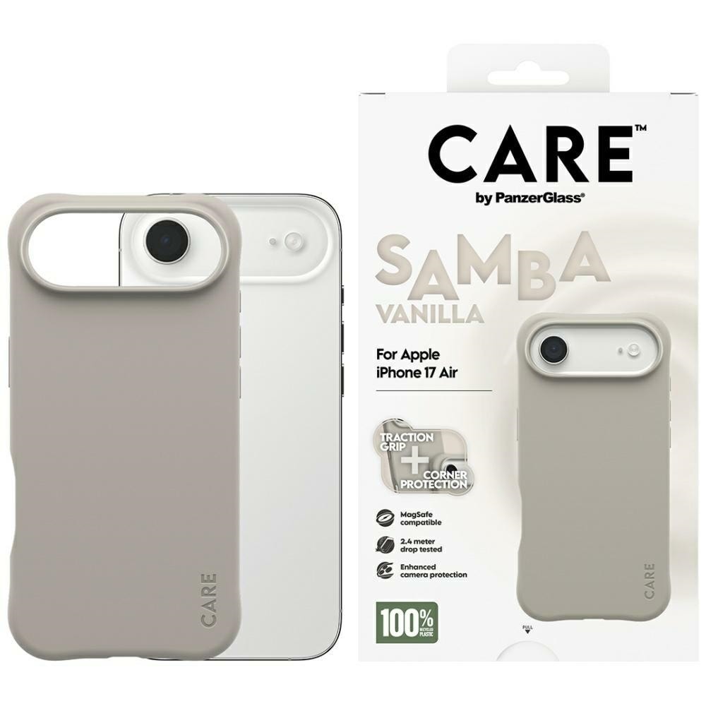 CARE by PanzerGlass Moderiktigt Samba MagSafe-fodral för iPhone Air - Grå
