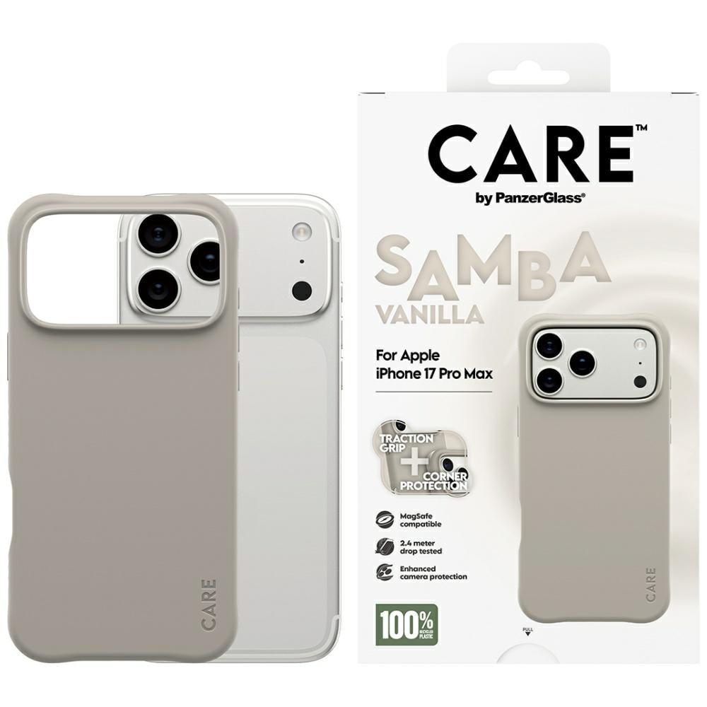 CARE by PanzerGlass Moderiktigt Samba MagSafe-fodral för iPhone 17 Pro Max - Grå