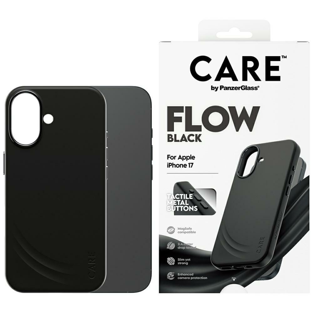 CARE by PanzerGlass Feature FLOW MagSafe-fodral för iPhone 17 - Svart
