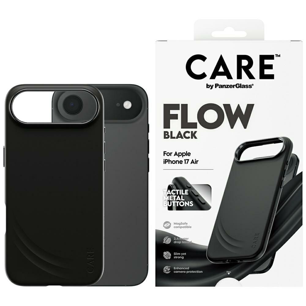 CARE by PanzerGlass Feature FLOW MagSafe-fodral för iPhone Air - Svart