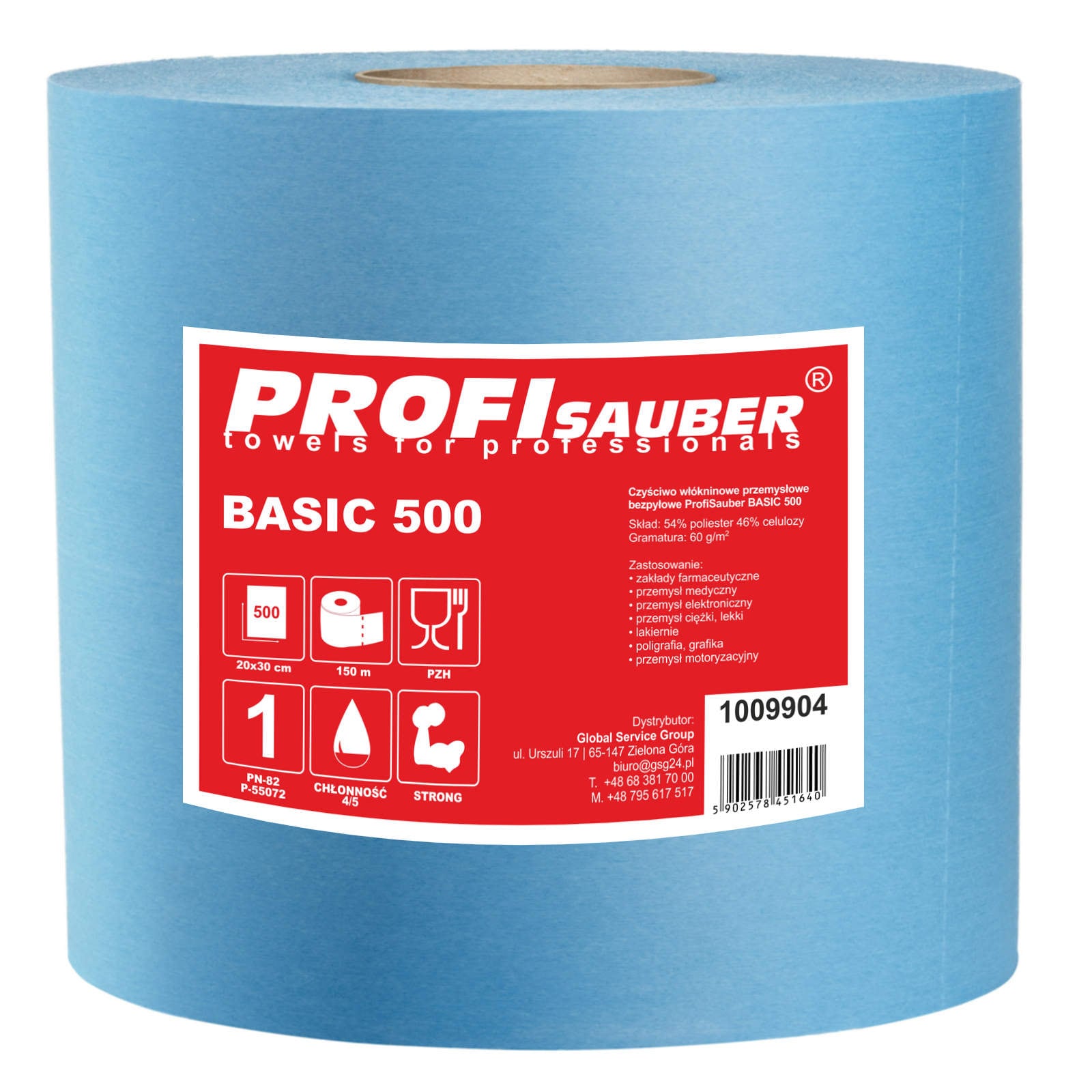 Dammfri non-woven industriell rengöringsduk ProfiSauber BASIC 500