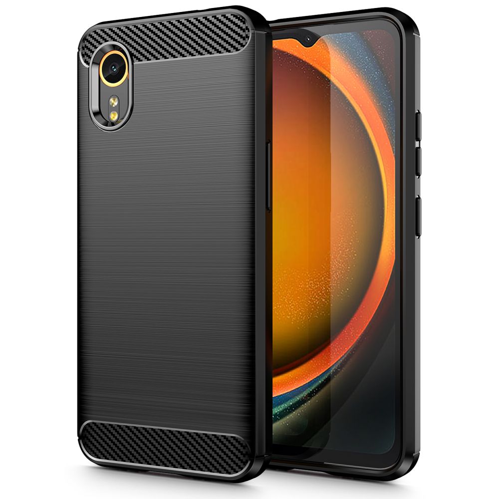 Tech-Protect TPUCarbon-fodral för Samsung Galaxy XCover 7 - Svart