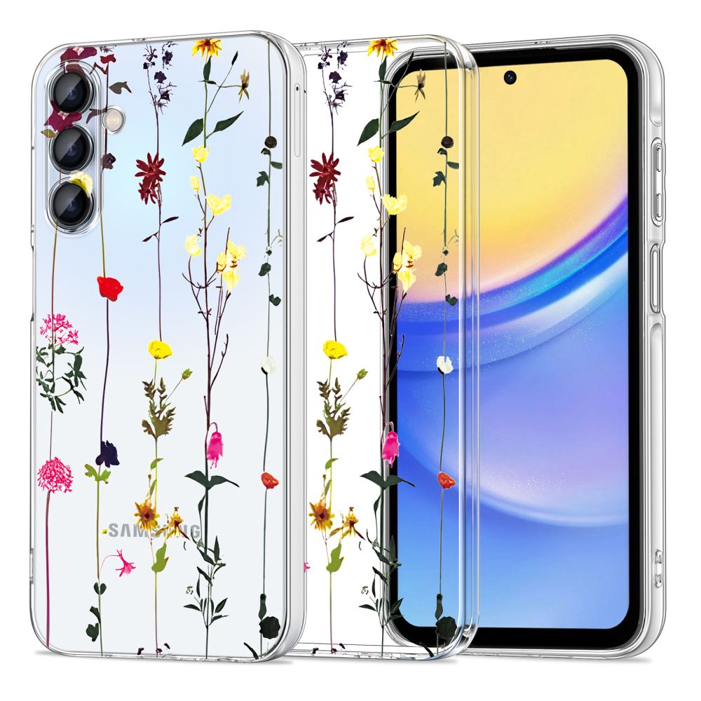 Tech-Protect FlexAir+ Fodral till Samsung Galaxy A35 5G - Färgglada blommor