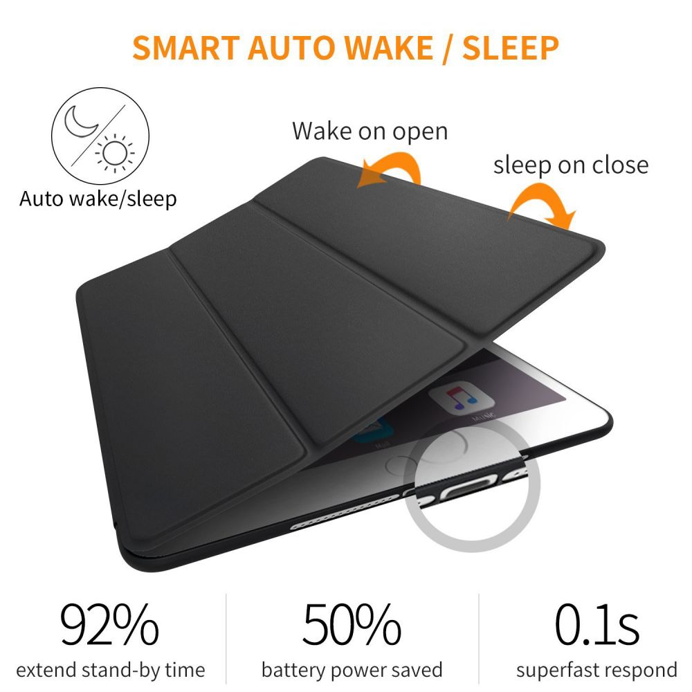 Tech-Protect SmartCase til iPad 9,7'' 5/6 2017-2018 - sort
