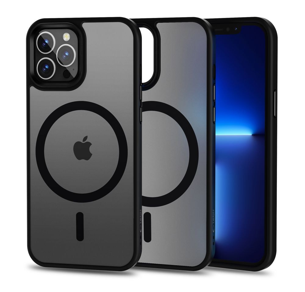 Tech-Protect MagMat MagSafe-fodral för iPhone 12 / 12 Pro - matt svart