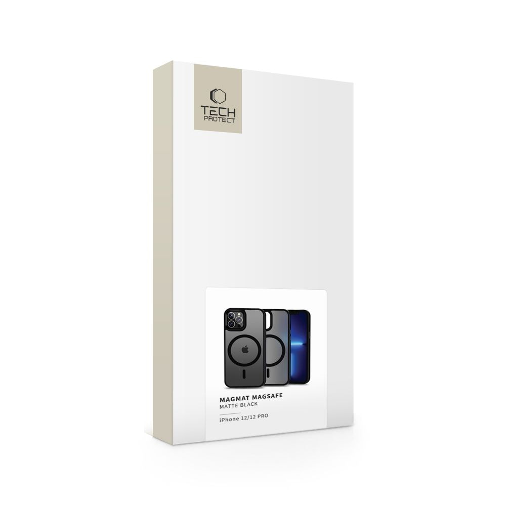 Tech-Protect MagMat MagSafe-etui til iPhone 12 / 12 Pro - mat sort