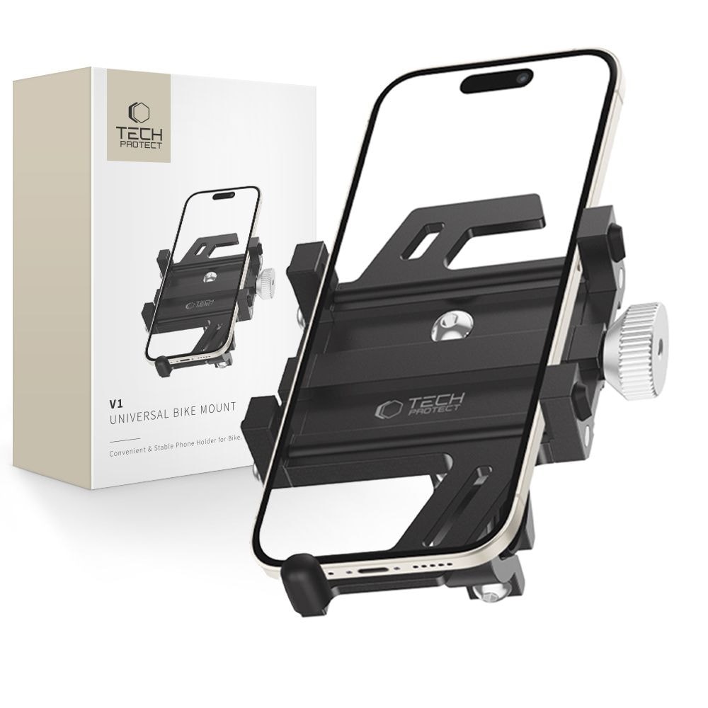 Tech-Protect V1 universalhållare för cykeltelefon - svart