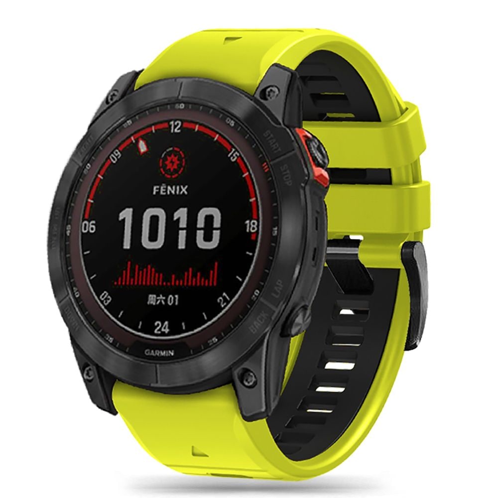 Tech-Protect IconBand Pro för Garmin Fenix 3/5X/3HR/5X Plus/6X/6X Pro/7X - Lime Black