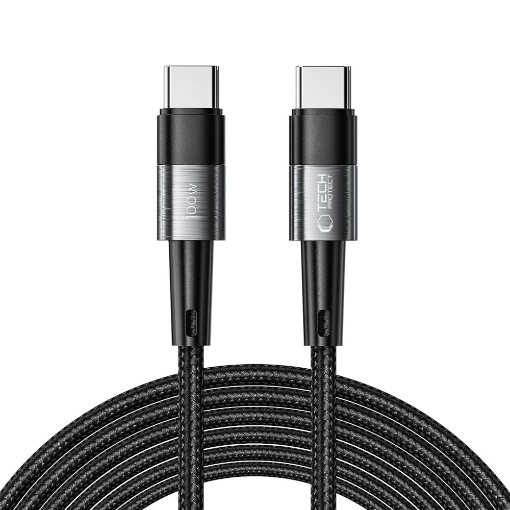 Tech-Protect UltraBoost USB-C / USB-C PD-kabel 100W 5A 3m - Grå