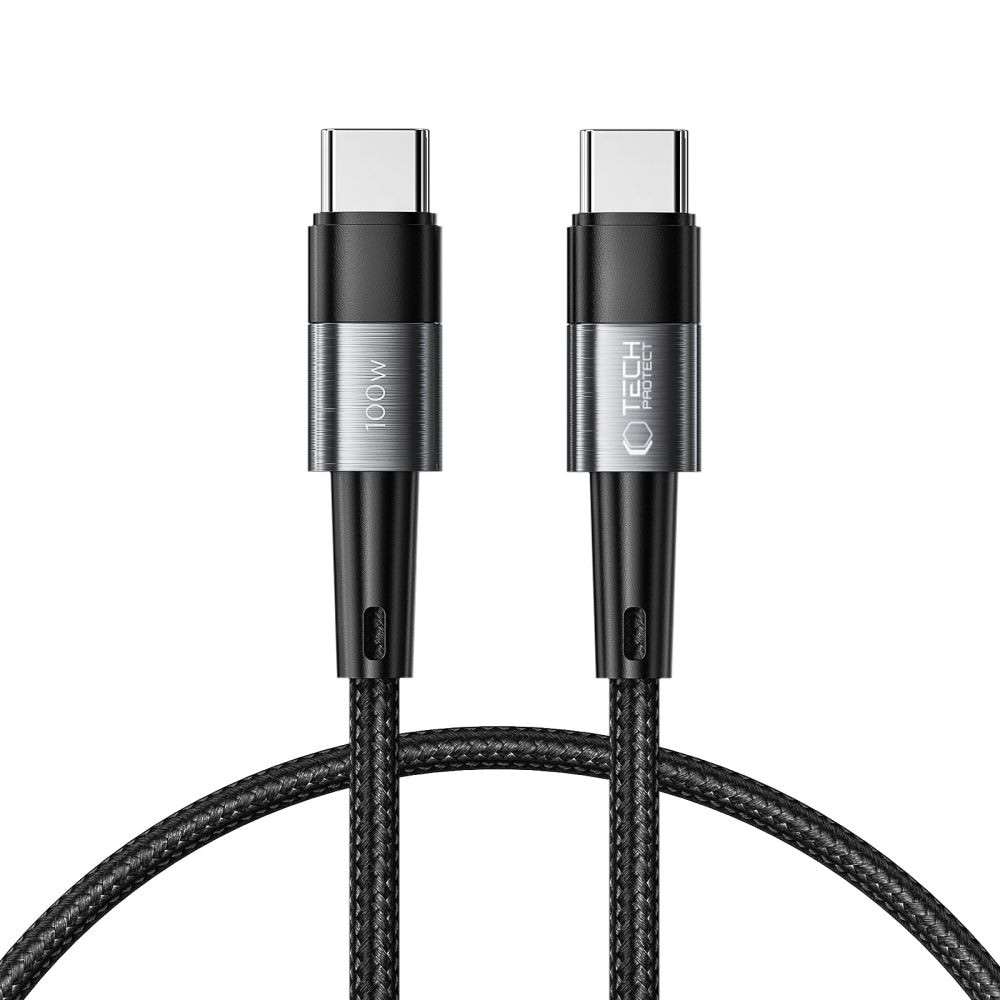 Tech-Protect UltraBoost USB-C / USB-C PD-kabel 100W 5A 0,25m - Grå