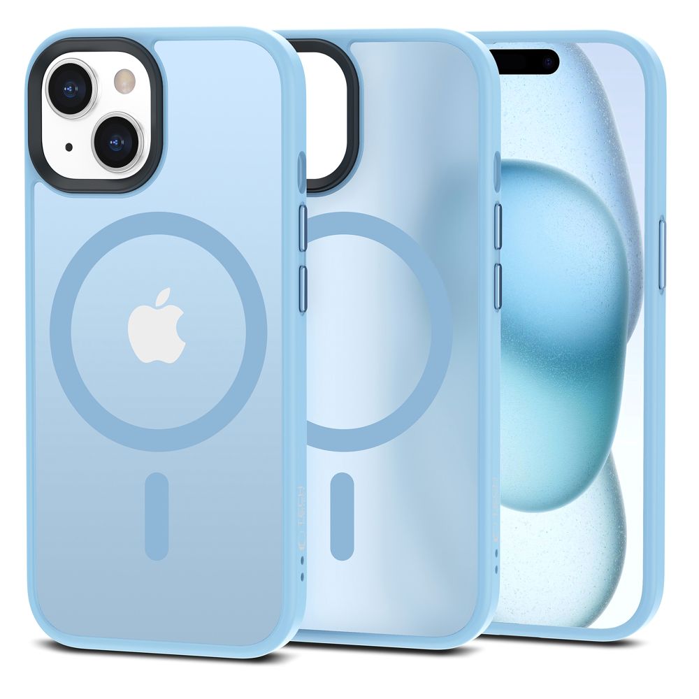 Tech-Protect MagMat MagSafe iPhone 15 Fodral - matt blå