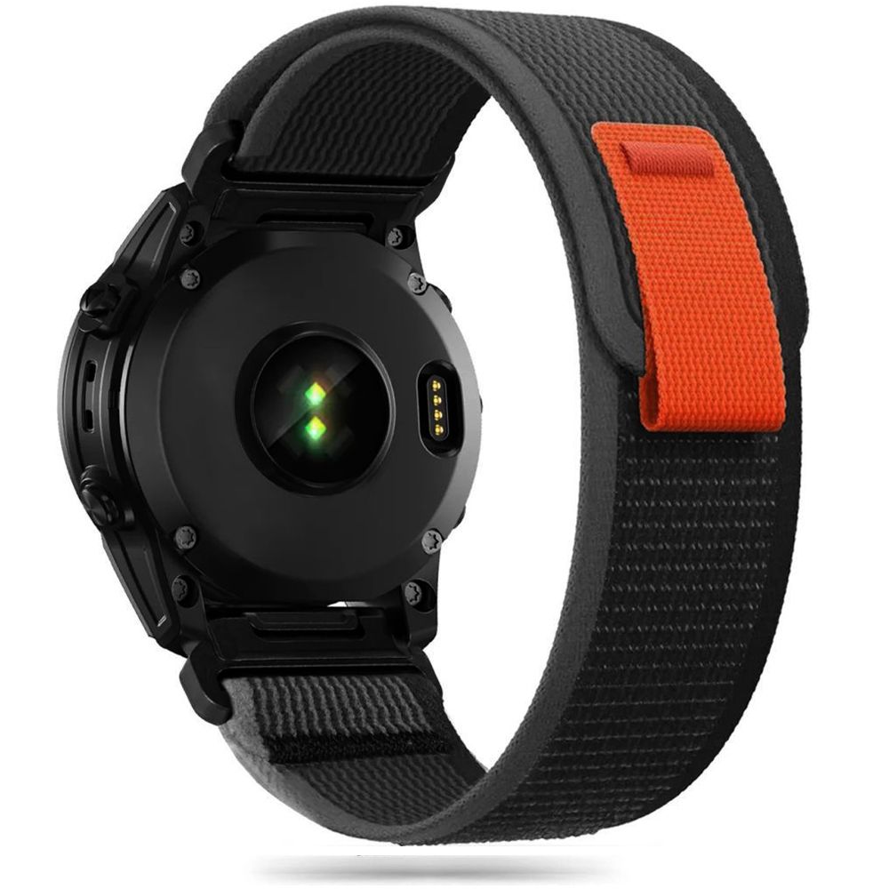 Tech-Protect Nylonrem för Garmin Fenix 5 / 6 / 6 Pro / 7 - Svart/Orange