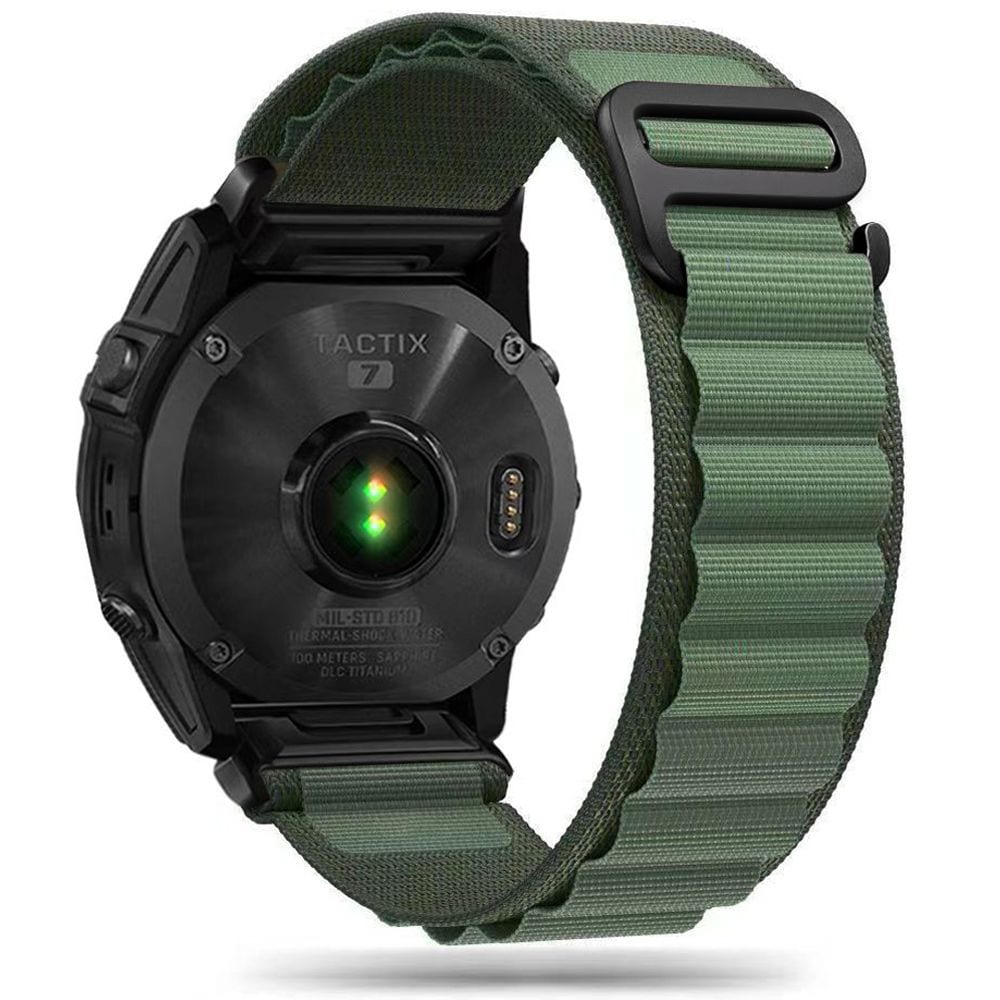 Tech-Protect Nylon Pro Strap för Garmin Fenix 3 / 5X / 3HR / 5X Plus / 6X / 6X Pro / 7X - Mörkgrön