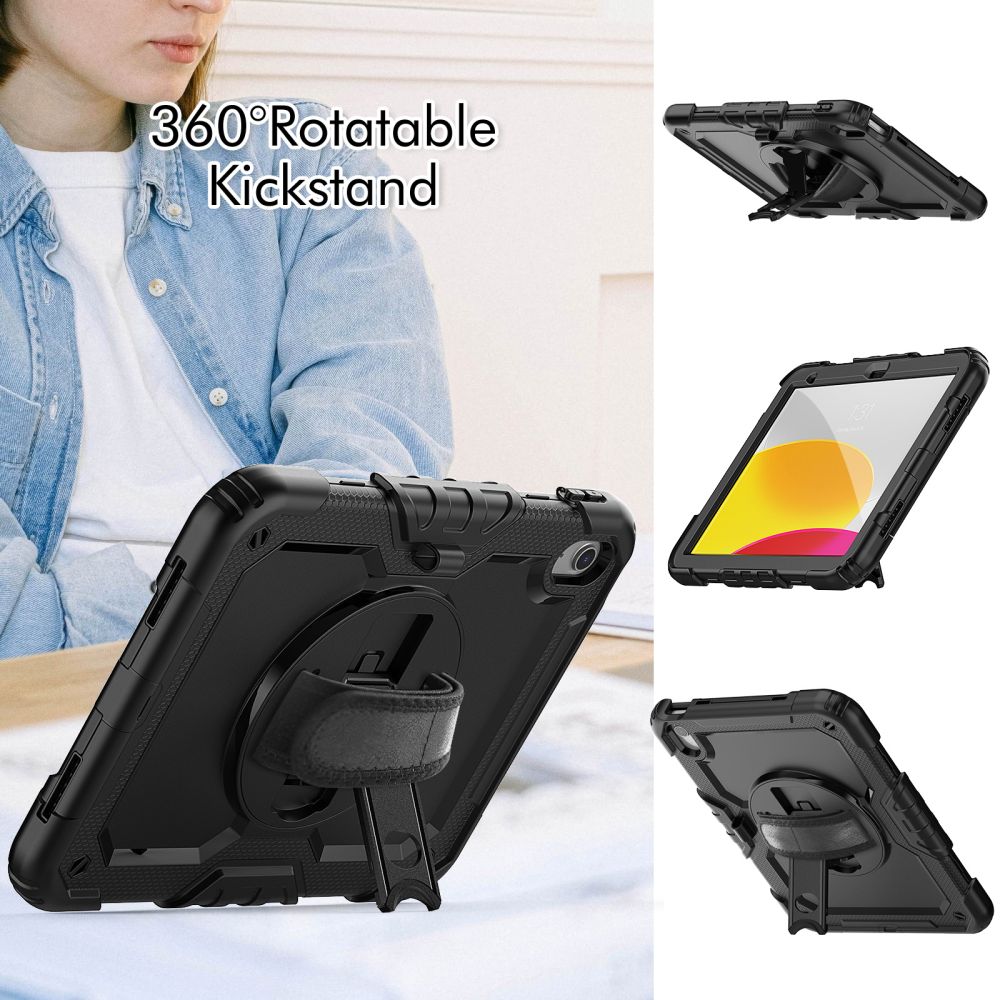 Tech-Protect Solid360-etui til iPad 10,9" 2022 - Sort
