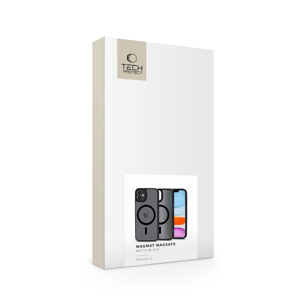 Tech-Protect MagMat MagSafe iPhone 11 Etui - mat svart